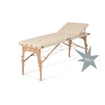 LETTINO PIEGHEVOLE IN LEGNO A 2 SEZIONI (182 x 70 x H. 60÷80) (Panna) PORT. MAX. 130 KG - SCHIENALE REGOLABILE (da 0° a 45°) - REGOLABILE IN ALTEZZA - FORO FACCIALE - TIRANTI IN ACCIAIO - STRUTTURA IN LEGNO - RIVESTIMENTO IN SIMILPELLE - PER TRATTAMENTI 