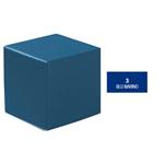 CUSCINO CUBICO (Misure 50 X 50 X 50 cm) (Blu Marino) IGNIFUGO ED IGIENICO - FACILMENTE LAVABILE E AD ALTA RESISTENZA