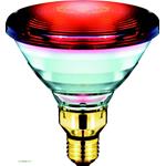 LAMPADA INFRAROSSI - Philips PAR38 IR 150W E27 230V RED - R95 (diametro 95 mm) soffiato a bulbo riflettore in vetro rosso e versione PAR38 (121 mm di diametro) premuto lampada con riflettore in vetro con il rosso-laccato anteriore. 