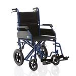 CARROZZINA GO UP CON SEDUTA 45 cm - DA TRANSITO E CON FRENO OPERATORE - IN ACCIAIO A DOPPIA CROCIERA E PORTATA DI 150 Kg - RUOTE POSTERIORI IN PU - PEDANE REGOLABILI - SCHIENALE RECLINABILE E BRACCIOLI RIBALTABILI - PESO 17,5 Kg