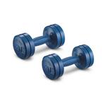 COPPIA DI MANUBRI DA UN 3 Kg CADAUNO - COLORE BLU (PAIO) - RIVESTITI IN MORBIDO MATERIALE PLASTICO PROTETTIVO