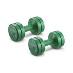 COPPIA DI MANUBRI DA UN 4 Kg CADAUNO - COLORE VERDE (PAIO) - RIVESTITI IN MORBIDO MATERIALE PLASTICO PROTETTIVO