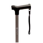 BASTONE DA PASSEGGIO (Antracite) IN ALLUMINIO CON LACCIO E PRESA ANATOMICA - ALTEZZA REGOLABILE da 71 a 95 cm - 