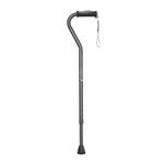 BASTONE DA PASSEGGIO REGOLABILE (Antracite) IN LEGA LEGGERA CON IMPUGNATURA ERGONOMICA E LACCIO - MODELLO Airgo -