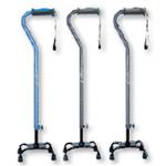QUADRIPODE (Antracite) IN LEGA LEGGERA REGOLABILE IN ALTEZZA CON IMPUGNATURA ERGONOMICA FUORI ASSE E BASE LARGA - modello Airgo Quadro Large