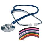 FONENDOSCOPIO CON TESTA PIATTA IN ALLUMINIO E ARCHETTO IN METALLO CROMATO - LATEX FREE - 