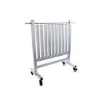 PORTAMANUBRI A CARRELLO CON RUOTE PIROETTANTI (2 CON FRENO) IN METALLO VERNICIATO - INDICATO PER I MANUBRI IN VINILE SERIE XGA