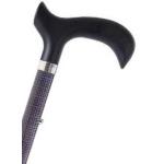BASTONE REGOLABILE IN ALLUMINIO CON MOTIVO QUADRETTI CON MANICO DERBY - ALTEZZA REGOLABILE 68-90.5cm - PORTATA MAX 100kg - CON IMPUGNATURA IN PVC E PUNTALI ANTISCIVOLO