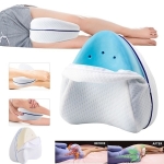 CUSCINO PER GINOCCHIA - REALIZZATO IN MEMORY FOAM - ERGONOMICO - ANALLERGICO, TRASPIRANTE - FODERA LAVABILE - ALLINEA GAMBE E SCHIENA - ALLEVIA IL DOLORE ALLA SCHIENA - SI ADATTA ALLA FORMA DEL CORPO