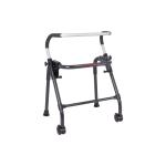 WALK-ON ROLL - Deambulatore pieghevole e regolabile, in alluminio verniciato - Dotato di 2 ruote anteriori con freni. Impugnature e puntali antiscivolo.