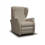 VICTORIA - POLTRONA RELAX (SUNSET LIGHT GREY - GRIGIO) 2 MOTORI - LIFT -  SCHIENALE CON ORECCHIE - PEDIERA ESTENSIBILE - FUNZIONE LETTO