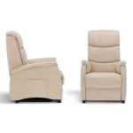 METRO' - POLTRONA RELAX (PELLE COLORE COD. 633) 2 MOTORI - LIFT - PEDIERA ESTENSIBILE - FUNZIONE LETTO - ROLLER SYSTEM - DIMENSIONI CONTENUTE