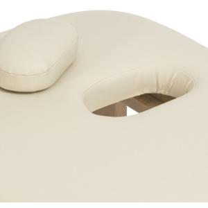 LETTINO (Panna) Dimensioni: L:189 x P:85 x H:63÷87 cm (regolabile manualmente) - IN LEGNO PER FISIOTERAPIA, MASSAGGI E VISITA MEDICA - STRUTTURA IN TINTA NOCE CHIARO
