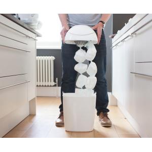SANGENIC CONTENITORE TEC TWIST AND CLICK WHITE - Sistema di smaltimento pannolini e' il contenitore che avvolge e sigilla ermeticamente i pannolini sporchi in una pellicola dal delicato profumo