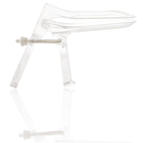 SPECULUM VAGINALE MONOUSO STERILE (Grande - 10 x 3,6 cm) CON REGOLAZIONE DELL' APERTURA - REALIZZATO IN MATERIALE PLASTICO - CONFEZIONE DA 1 PEZZO