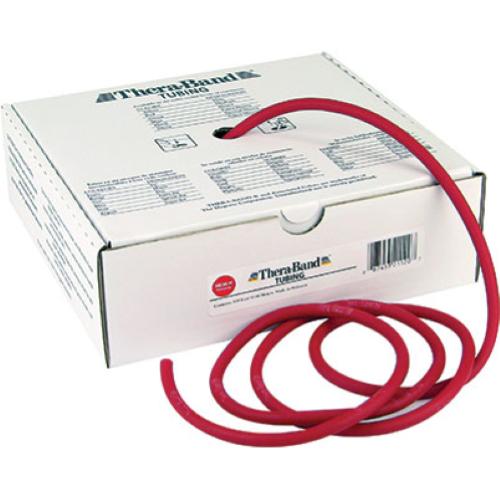 THERA-BAND TUBOLARE PER ESERCIZI - (Rosso 7,5 mt) (Allungamento 100% = resistenza 1,8 kg) MANEGGEVOLE E VERSATILE - IDEALE PER POTENZIARE E RIABILITARE LA FUNZIONE MUSCOLARE ED IL MIGLIORAMENTO DELLA MOBILITA' -  