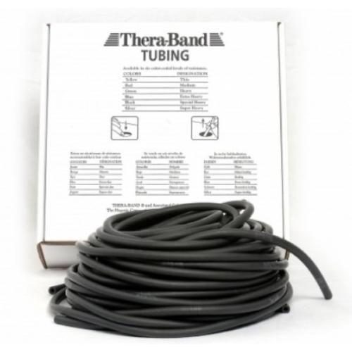 THERA-BAND TUBOLARE PER ESERCIZI - (Nero 30,5 mt) (Allungamento 100% = resistenza 4,4 kg) MANEGGEVOLE E VERSATILE - IDEALE PER POTENZIARE E RIABILITARE LA FUNZIONE MUSCOLARE ED IL MIGLIORAMENTO DELLA MOBILITA' -  