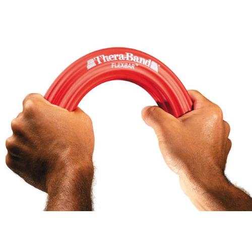 THERA-BAND FLEX BAR (Rosso) (Resistenza 4,5 kg) - ATTREZZO LEGGERO E DI POCO SPAZIO (L. 30 cm) - IDEALE PER LA RIABILITAZIONE ED IL POTENZIAMENTO DELLE MANI, DEI POLSI, DEGLI AVAMBRACCI E DELLE SPALLE - 