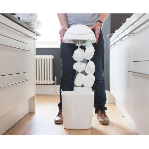 SANGENIC CONTENITORE TEC TWIST AND CLICK WHITE - Sistema di smaltimento pannolini e' il contenitore che avvolge e sigilla ermeticamente i pannolini sporchi in una pellicola dal delicato profumo