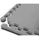 TATAMI - Set da 1 pannello + 4 bordi (Grigio/Nero) Dimensione singolo pezzo 100x100 cm H. 2 cm - Superficie goffrata antiscivolo – Bicolore - In schiuma EVA stampata - Lavabile, antimicotico e antibatterico - Testato anallergico