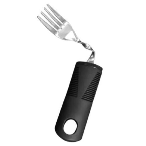 FORCHETTA PIEGHEVOLE PER DISABILI CON IMPUGNATURA ERGONOMICA - DESIGN ADATTABILE  - Le posate garantiscono una maneggevolezza ottimale in caso di problemi di stretta di mano - Ideali per per pazienti affetti da Parkinson, artrite, ictus e bambini.