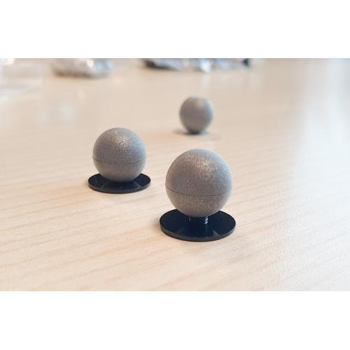 POSTURAL MARKERS SET – (100 STÜCK) Dreidimensionale Kugeln mit einem Durchmesser von 12,5 mm und Kunststoffbasis – Anwendung auf der Haut mit dem beiliegenden doppelseitigen, medizinischen Klebeband