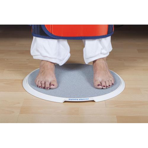 PIANO GIREVOLE (Ø38 cm x 1,5h cm) MAX 135 kg - Superficie antiscivolo - Leggero e compatto - Per trasferire in sicurezza persone con limitazioni di movimento, alleggerendo lo sforzo dell'assistente