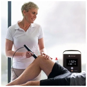 Intelect® RPW Lite: onde di pressione radiali pneumatiche a bassa energia, touchscreen LCD, 6 livelli di intensità (6-18 Hz); per tendinopatia achillea, tunnel carpale, fascite plantare e dito a scatto.
