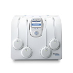 Wireless Pro 4 CH Full: stimolatore wireless 4 canali, 63 programmi (TENS/NMES, neurologia, LCA), funzione Trigger, tecnologia Muscle Intelligence™, 2 telecomandi e docking station; per riabilitazione neurologica e ortopedica.