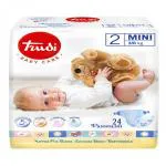PANNOLINI DRY FIT (MINI 3/6 KG) SUPER ASSORBENTI (24 PEZZI PER CONFEZIONE - 3 CONFEZIONI PER CARTONE) TRUDI BABY CARE CON ASSORBENTE "FLUFF DI PURA CELLULOSA" DALLA MORBIDEZZA IMBATTIBILE MORBIDO E TRASPIRANTE - 1 CONF.
