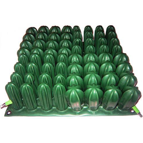 CUSCINO ANTIDECUBITO A BOLLE D'ARIA (38x43x10 cm) A MICROINTERSCAMBIO A 4 VALVOLE INDIPENDENTI - MISURE 38x43x10 cm - CELLE 8x9 - FODERA IN COTONE ELASTICIZZATO E POLIESTERE ANTISCIVOLO SUL LATO INFERIORE