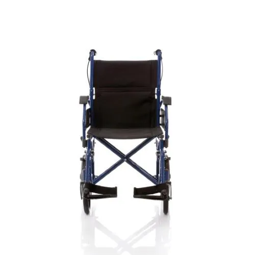 CARROZZINA GO UP CON SEDUTA 48 cm - DA TRANSITO E CON FRENO OPERATORE - IN ACCIAIO A DOPPIA CROCIERA E PORTATA DI 150 Kg - RUOTE POSTERIORI IN PU - PEDANE REGOLABILI - SCHIENALE RECLINABILE E BRACCIOLI RIBALTABILI - PESO 17,5 Kg