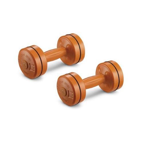 COPPIA DI MANUBRI DA UN 2 Kg CADAUNO - COLORE ARANCIO (PAIO) - RIVESTITI IN MORBIDO MATERIALE PLASTICO PROTETTIVO
