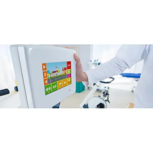 MOTOLife EVO - Cicloergometro touch screen con biofeedback per valutazione diagnostica e riabilitazione degli arti inferiori e superiori.