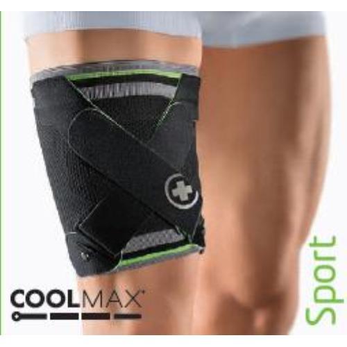 MYOACTIVE - TUTORE PER COSCIA - TG. M - (Circonf. cosica 43 - 50 cm) - Fascia attiva cosciale con cinghie circonferenziali e incrociate
