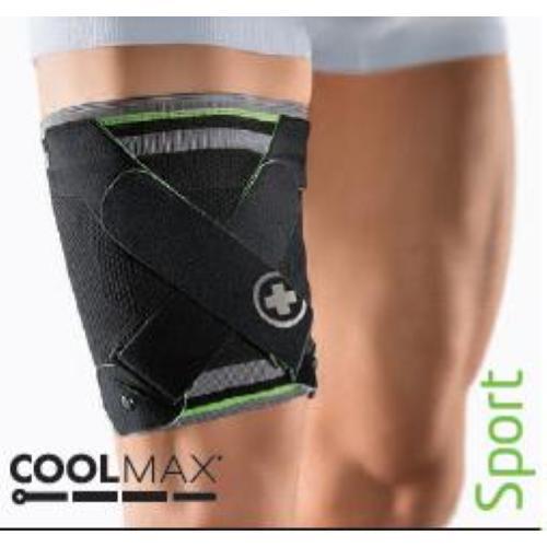 MYOACTIVE - TUTORE PER COSCIA - TG. XL - (Circonf. coscia 56 - 61 cm) - Fascia attiva cosciale con cinghie circonferenziali e incrociate