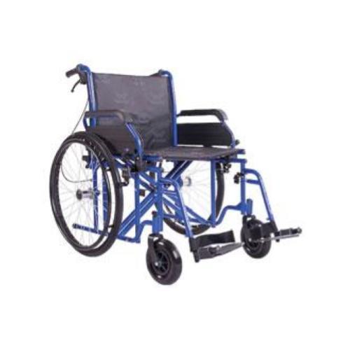 CARROZZINA EXCEL PLUS HD - SEDUTA 56 cm - BARIATRICA PIEGHEVOLE - IN ACCIAIO VERNICIATO A DOPPIA CROCIERA - FRENO OPERATORE - BRACCIOLI REGOLABILI - FORCELLA ANTERIORE E PEDANE POGGIAPIEDE RINFORZATE - RIVESTIMENTI IN NYLON LAVABILI