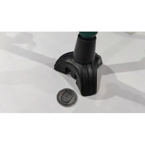 BASTONE REGOLABILE IN ALLUMINIO (Verde) CON PUNTALE BASE LARGA - MANICO A "T" - ALTEZZA REGOLABILE 74-97 cm - PORTATA MAX 110 kg