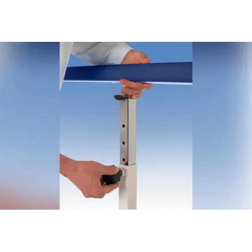 BARRE PARALLELE 2,5M (2,5 mt) - SISTEMA PIEGHEVOLE DI BARRE PARALLELE, ALTEZZA E LARGHEZZA REGOLABILE, PER L'ESERCIZIO DI UN'ATTIVITA' FISICA O RIABILITATIVA - STRUTTURA IN ACCIAIO VERNICIATO - CORRIMANO IN TERMOPLASTICA ANTISCIVOLO