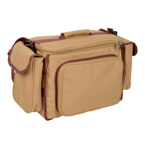 BORSA "UTILITY" - NYLON - BEIGE - Misure: 36 x 22 x h 25 cm - 8 scomparti interni mobili, 3 tasche esterne, 8 elastici trattieni-strumenti, una tasca interna con cerniera, 1 borsello rimovibile (17 x 3 x h 24 cm) Resistente all'acqua