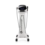 Intelect® RPW 2: generatore di onde pressorie radiali pneumatiche, design compatto ed ergonomico, con manipolo opzionale V-ACTOR per massaggio vibratorio; indicato per tendinopatie, trigger point e fascite plantare.