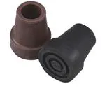 PUNTALI NERI IN GOMMA (Paio - Ø 18 mm) PER BASTONI IN ALLUMINIO ANODIZZATO - VENDITA AL PAIO