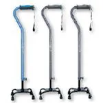 QUADRIPODE (Antracite) IN LEGA LEGGERA REGOLABILE IN ALTEZZA CON IMPUGNATURA ERGONOMICA FUORI ASSE E BASE LARGA - modello Airgo Quadro Large