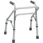 DEAMBULATORE PIEGHEVOLE PER BAMBINI CON 4 PUNTALI ANTISCIVOLO - REGOLABILE IN ALTEZZA DA 53 a 62,5 cm - PORTATA MAX 60kg - MANOPOLE IMBOTTITE - IN ALLUMINIO