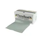 THERA-BAND FASCIA PER ESERCIZI - (Argento 5,5 mt) (Allungamento 100% = resistenza 6 kg) MANEGGEVOLE E VERSATILE - IDEALE PER POTENZIARE E RIABILITARE LA FUNZIONE MUSCOLARE ED IL MIGLIORAMENTO DELLA MOBILITA' -