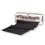 THERA-BAND FASCIA PER ESERCIZI - (Nero 5,5 mt) (Allungamento 100% = resistenza 4,4 kg) MANEGGEVOLE E VERSATILE - IDEALE PER POTENZIARE E RIABILITARE LA FUNZIONE MUSCOLARE ED IL MIGLIORAMENTO DELLA MOBILITA' -