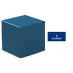 CUSCINO CUBICO (Misure 50 X 50 X 50 cm) (Blu Marino) IGNIFUGO ED IGIENICO - FACILMENTE LAVABILE E AD ALTA RESISTENZA