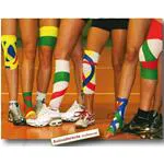 SELFADHESIVE TNT COLOR (Blu) (5 cm x 4,5 m tesa) - BENDA ELASTICA COESIVA (Estensibilità 120% circa) INDICATA PER BENDAGGIO DI SOSTEGNO E MEDIA COMPRESSIONE COSTANTE, IDEALE NELL'AMBITO SPORTIVO - (La confezione contiene 10 pezzi/rotoli)