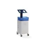 Carrello con piano di appoggio e possibilità di fissaggio delle apparecchiature elettromedicali Chinesport non carrellate