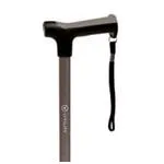 BASTONE DA PASSEGGIO (Antracite) IN ALLUMINIO CON LACCIO E PRESA ANATOMICA - ALTEZZA REGOLABILE da 71 a 95 cm -